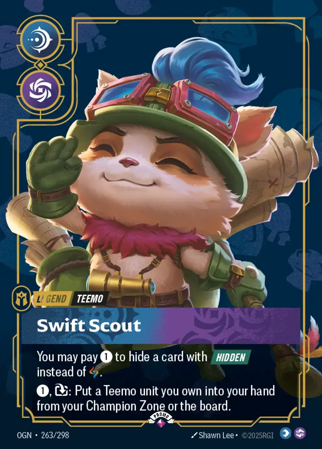 Teemo Swift Scout - OGN-263-p - Promotional Cards - Riftbound card